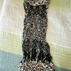 Blk & Tan Maxi dress with pockets